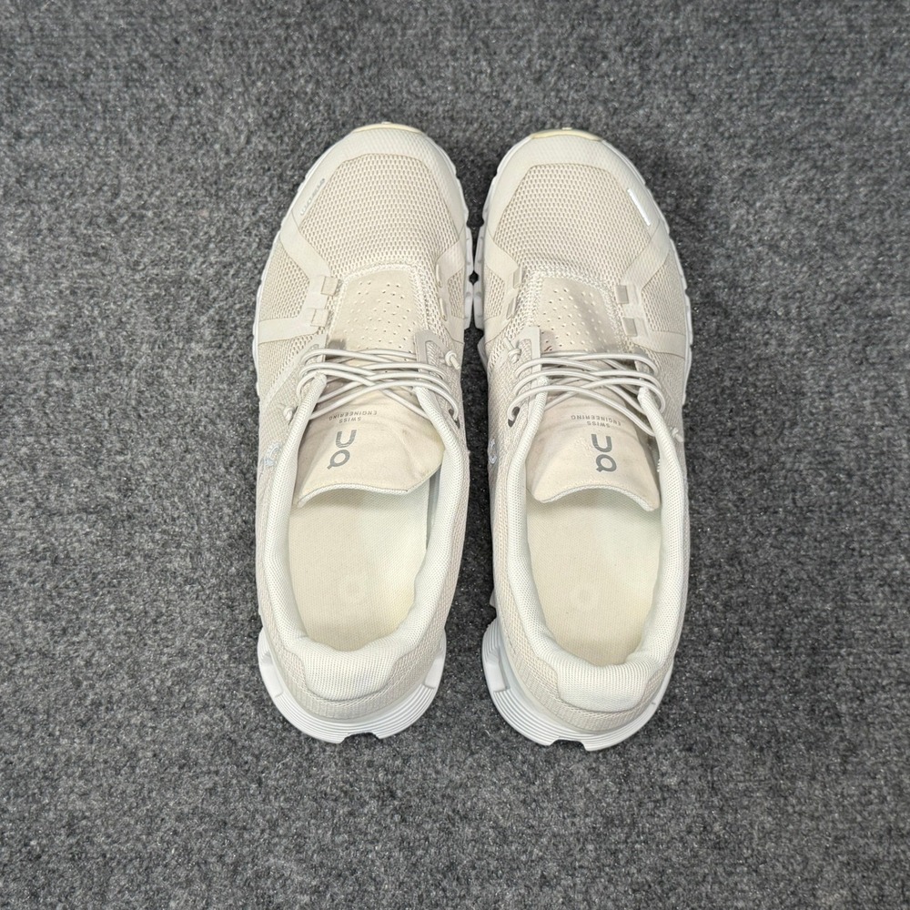 On Running Cloud 5 Shoes Women's 9.5 Pearl White Cream Athletic Training Sneaker - Picture 8 of 12